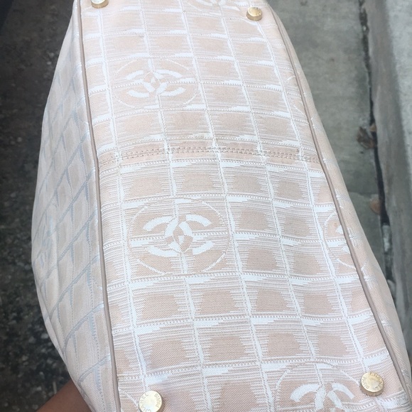 Authentic Chanel Travel Line Tote in good condition with pouch - Picture 10 of 15